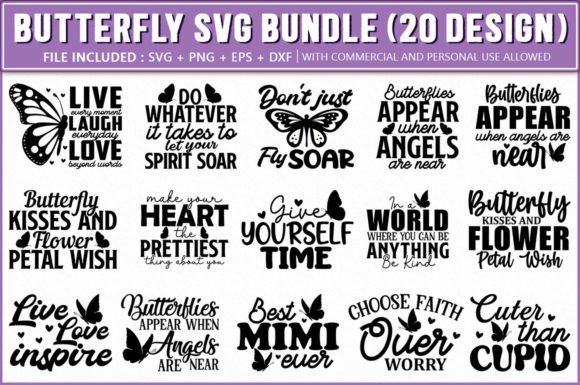 Butterfly SVG Bundle for Real Embroidery Projects