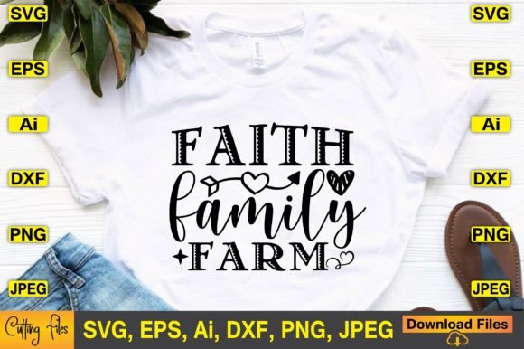Faith Family Farm SVG Design: A Cute, Versatile Embroidery Asset
