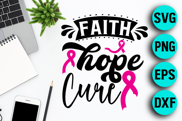 Real-World Embroidery Review: Faith Hope Cure- Cancer SVG Design