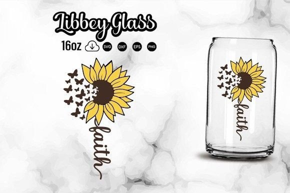 Real-World Review of Faith, Sunflower Libbey Glass SVG Cut