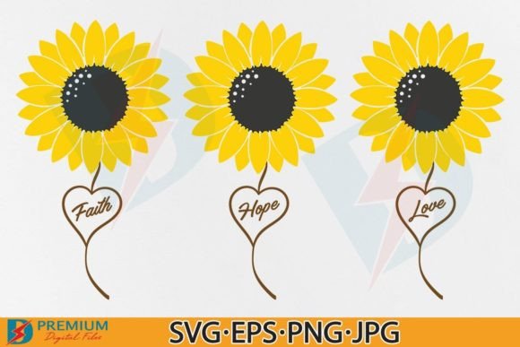 Reviewing Faith Hope Love Sunflower SVG, PNG, EPS for Real Embroidery Projects